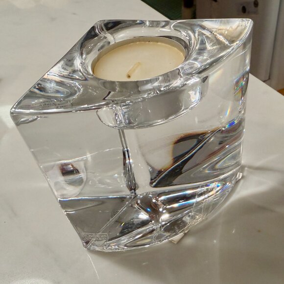 NWT Orrefors Crystal Quartet Votive Candel Holders by Helen Krantz - Picture 4 of 8